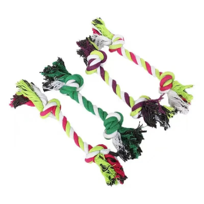Cotton Rope Dog Toy Set — Carrot, Knot Ball & Dumbbell - Cozy & Co. Market