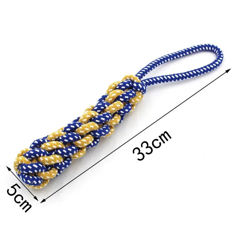 Cotton Rope Dog Toy Set — Carrot, Knot Ball & Dumbbell - Cozy & Co. Market