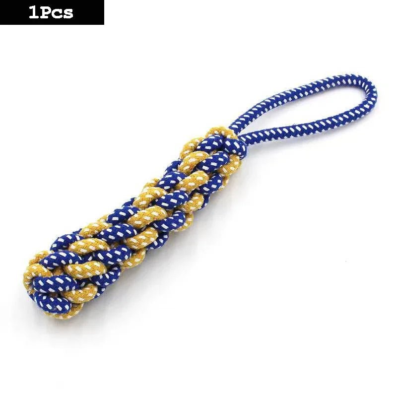 Cotton Rope Dog Toy Set — Carrot, Knot Ball & Dumbbell - Cozy & Co. Market