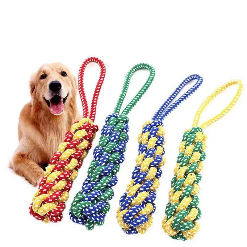 Cotton Rope Dog Toy Set — Carrot, Knot Ball & Dumbbell - Cozy & Co. Market