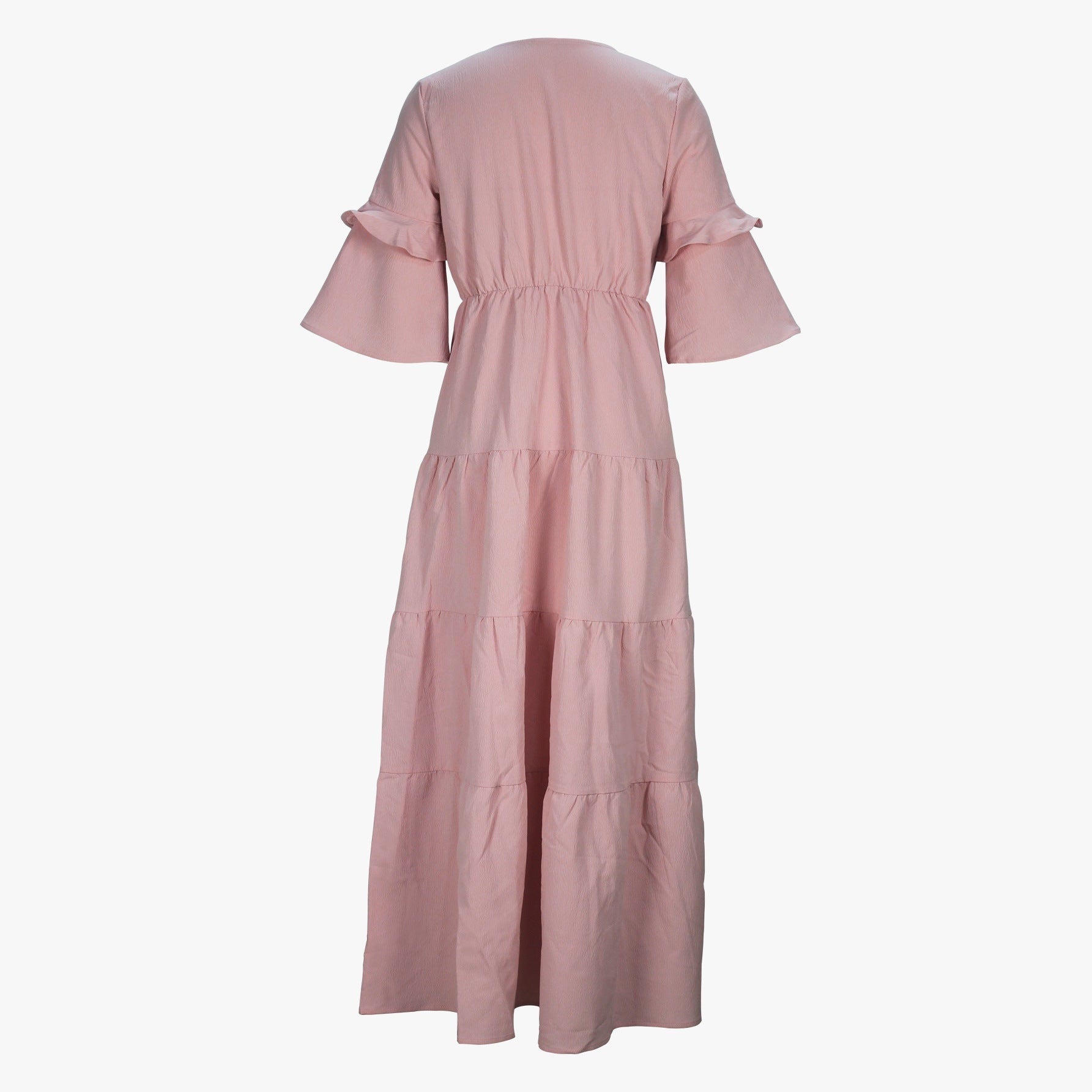 Cross-border Amazon European and American Spring and Autumn Women's Fashion Elegant V-neck Lotus Leaf Sleeve Long Casual dress - Cozy & Co. Market