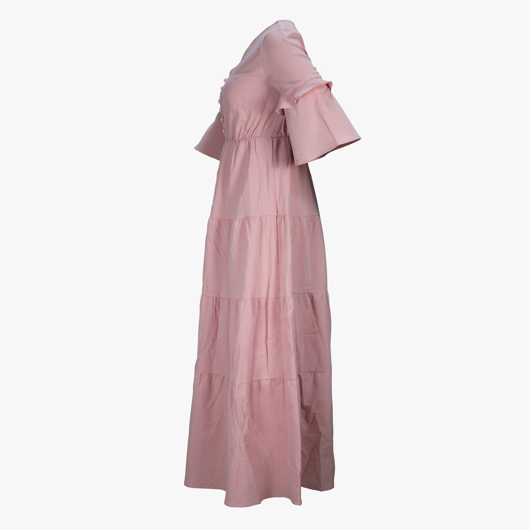 Cross-border Amazon European and American Spring and Autumn Women's Fashion Elegant V-neck Lotus Leaf Sleeve Long Casual dress - Cozy & Co. Market