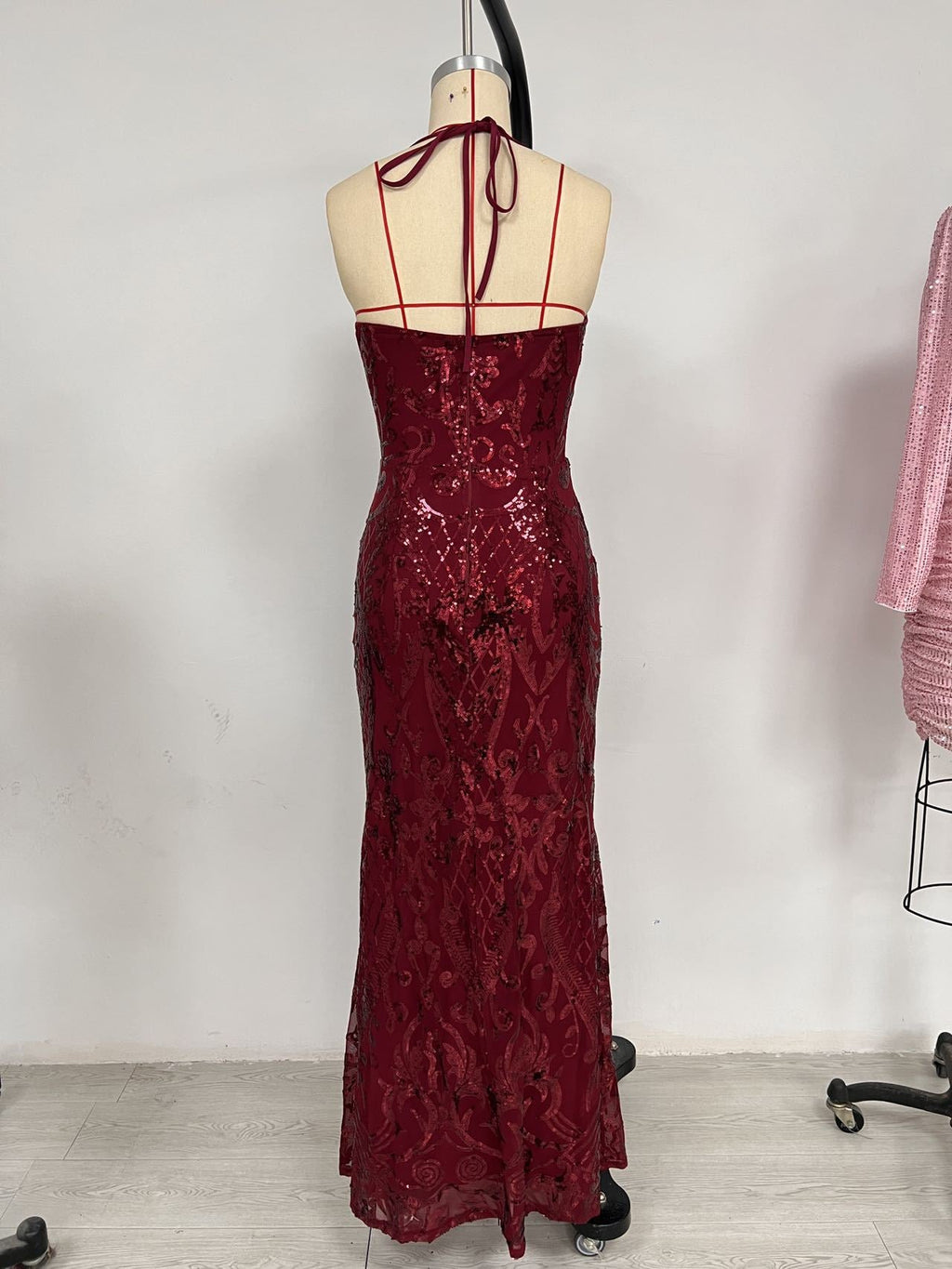 Cross-border Explosive Amazon Hot European and American Women's Sexy Sling Sling Sequin dress Fashion All-match Long Dress - Cozy & Co. Market