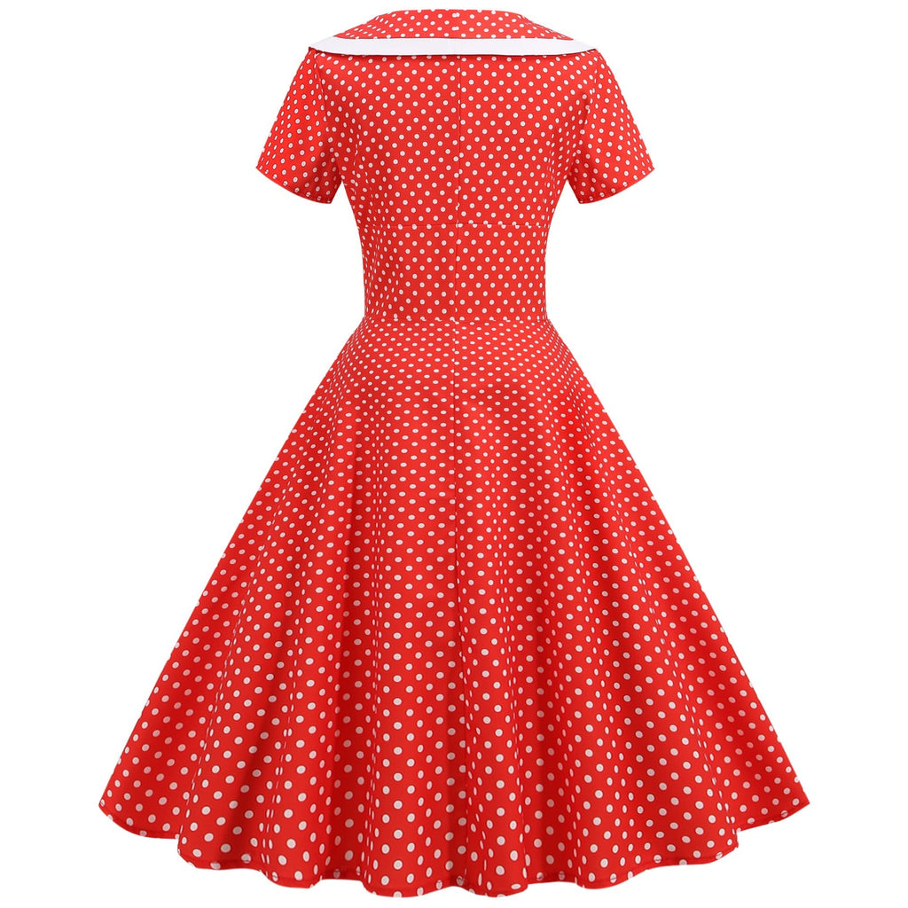 Cross-border foreign trade Europe and the United States 2025 spring and summer new retro temperament short sleeve wave printing waist dress - Cozy & Co. Market