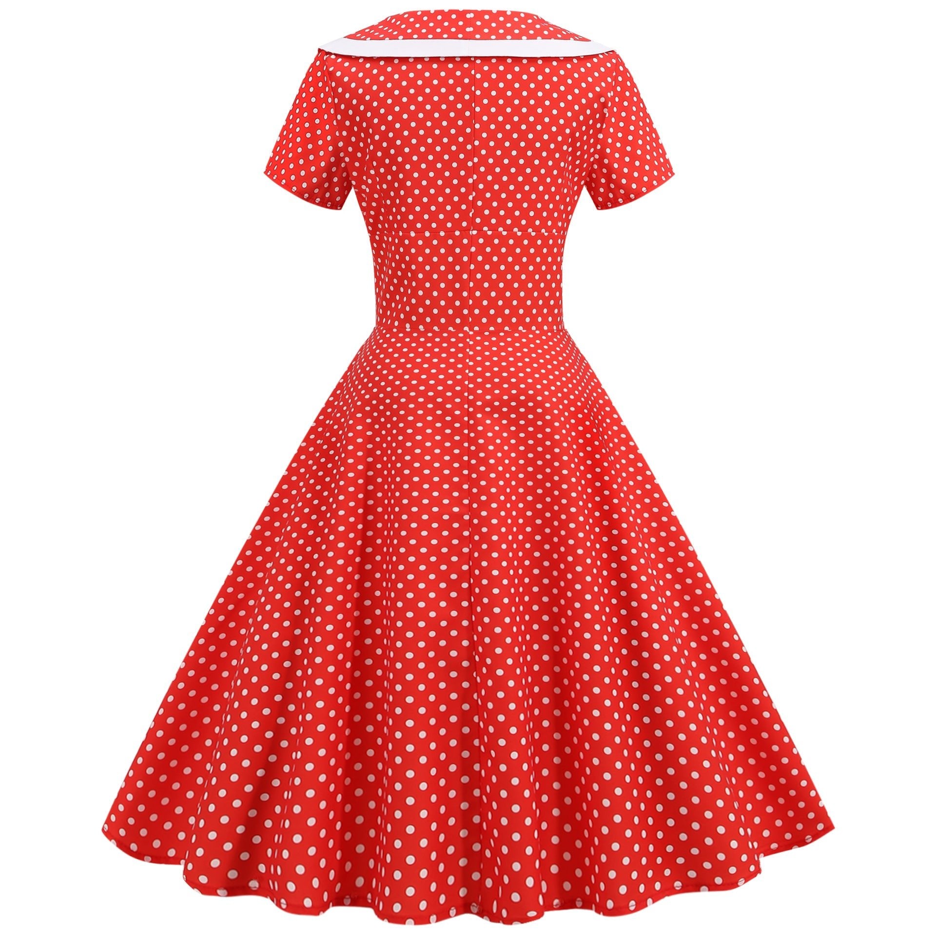 Cross-border foreign trade Europe and the United States 2025 spring and summer new retro temperament short sleeve wave printing waist dress - Cozy & Co. Market