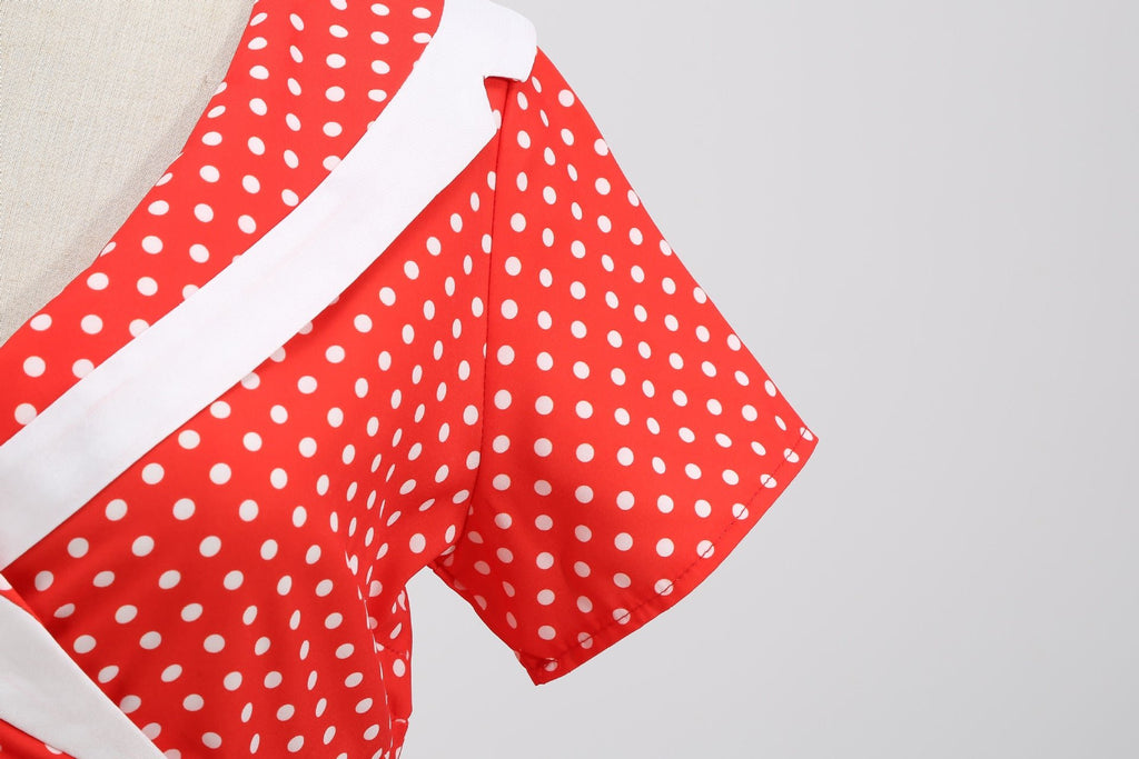 Cross-border foreign trade Europe and the United States 2025 spring and summer new retro temperament short sleeve wave printing waist dress - Cozy & Co. Market
