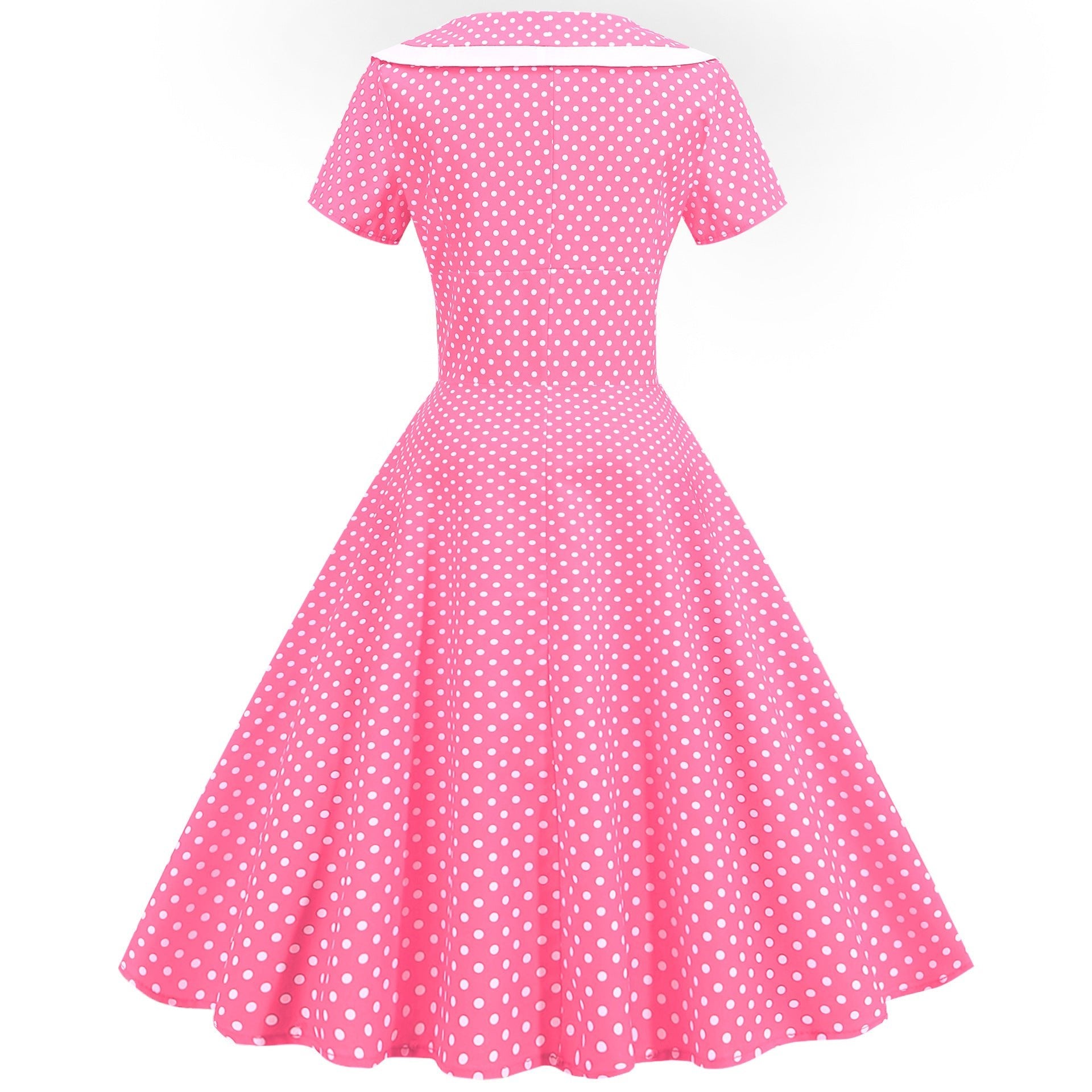 Cross-border foreign trade Europe and the United States 2025 spring and summer new retro temperament short sleeve wave printing waist dress - Cozy & Co. Market
