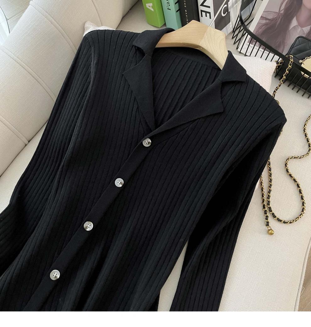 Cross-border French Style Chanel Style Knitted Skirt with Trumpet Sleeve Elegant Women's New Slim-fit Small Lapel Knitted dress - Cozy & Co. Market