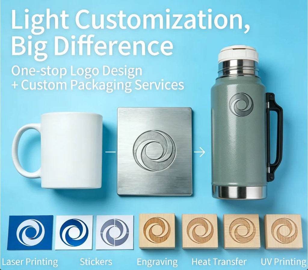 Custom Logo 800ml Lightweight Eco-Friendly Silver Outdoor Lunch Box Portable Pure Titanium Camping with Handle Picnic Hiking - Cozy & Co. Market