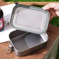Custom Logo 800ml Lightweight Eco-Friendly Silver Outdoor Lunch Box Portable Pure Titanium Camping with Handle Picnic Hiking - Cozy & Co. Market