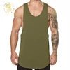 Custom Logo Running Workout Athletic Vest Fitness Wear Men Gym Stringer Muscle Cotton Men's Blank Sports Oversized Tank Tops - Cozy & Co. Market
