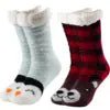 Customizable Thermal Sherpa Dress Socks Winter Warm Fuzzy Anti-Slip Crew Length Knitted Fleece Lined Floor Slippers - Cozy & Co. Market