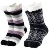 Customizable Thermal Sherpa Dress Socks Winter Warm Fuzzy Anti-Slip Crew Length Knitted Fleece Lined Floor Slippers - Cozy & Co. Market