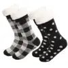 Customizable Thermal Sherpa Dress Socks Winter Warm Fuzzy Anti-Slip Crew Length Knitted Fleece Lined Floor Slippers - Cozy & Co. Market