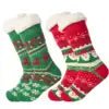 Customizable Thermal Sherpa Dress Socks Winter Warm Fuzzy Anti-Slip Crew Length Knitted Fleece Lined Floor Slippers - Cozy & Co. Market