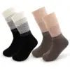 Customizable Thermal Sherpa Dress Socks Winter Warm Fuzzy Anti-Slip Crew Length Knitted Fleece Lined Floor Slippers - Cozy & Co. Market