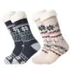 Customizable Thermal Sherpa Dress Socks Winter Warm Fuzzy Anti-Slip Crew Length Knitted Fleece Lined Floor Slippers - Cozy & Co. Market