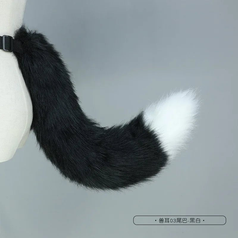 Customized Handmade Plush Simulation Fursuit Animal Tail for Women Halloween Tail Cosplay Accessories - Cozy & Co. Market