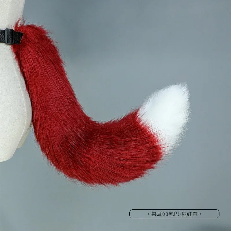 Customized Handmade Plush Simulation Fursuit Animal Tail for Women Halloween Tail Cosplay Accessories - Cozy & Co. Market