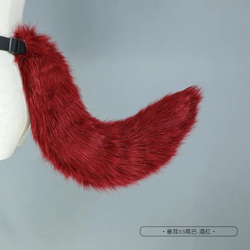 Customized Handmade Plush Simulation Fursuit Animal Tail for Women Halloween Tail Cosplay Accessories - Cozy & Co. Market
