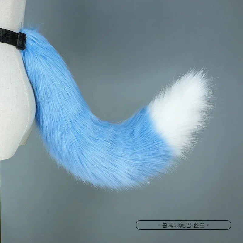 Customized Handmade Plush Simulation Fursuit Animal Tail for Women Halloween Tail Cosplay Accessories - Cozy & Co. Market