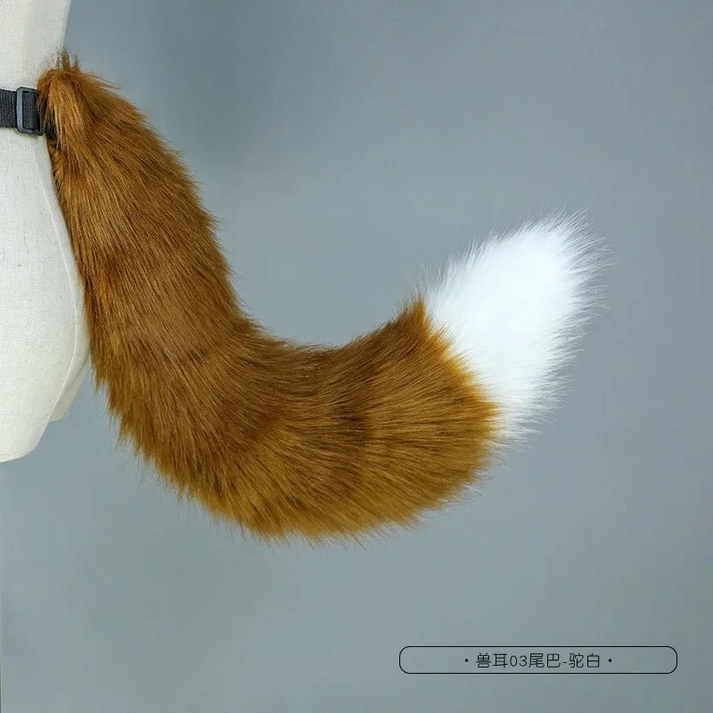 Customized Handmade Plush Simulation Fursuit Animal Tail for Women Halloween Tail Cosplay Accessories - Cozy & Co. Market