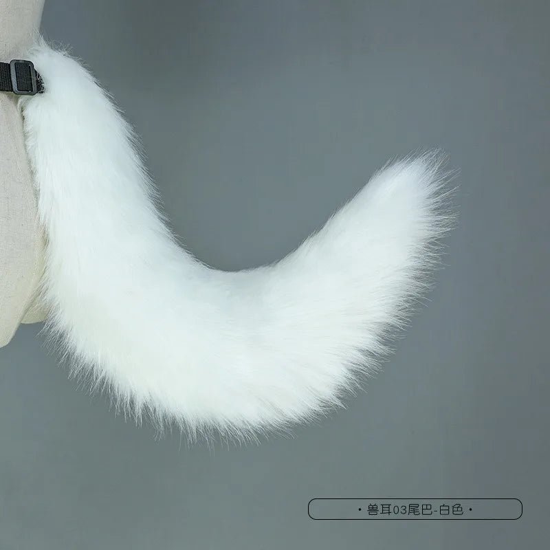 Customized Handmade Plush Simulation Fursuit Animal Tail for Women Halloween Tail Cosplay Accessories - Cozy & Co. Market