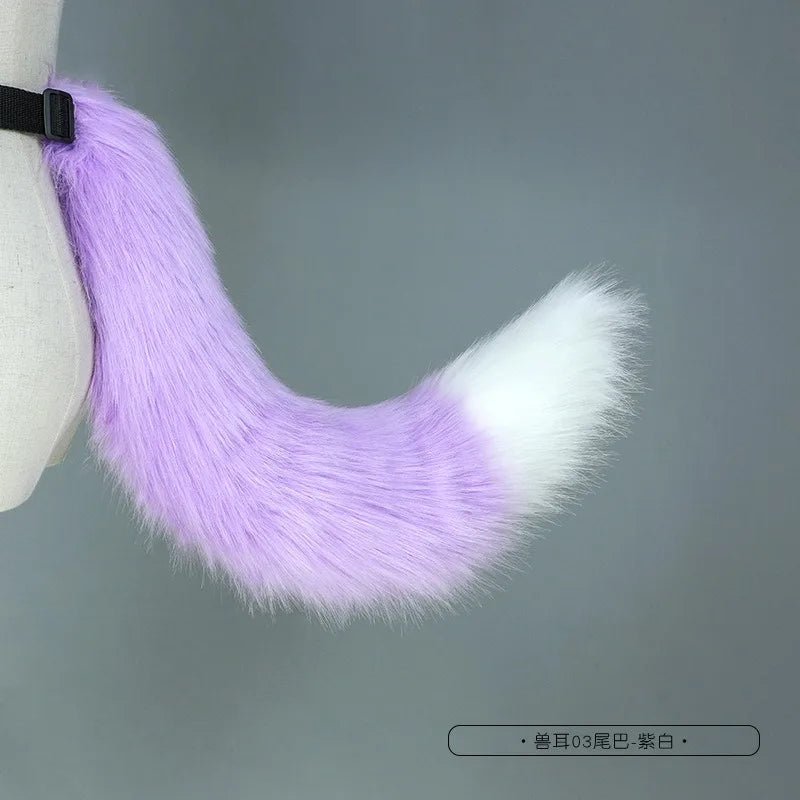 Customized Handmade Plush Simulation Fursuit Animal Tail for Women Halloween Tail Cosplay Accessories - Cozy & Co. Market