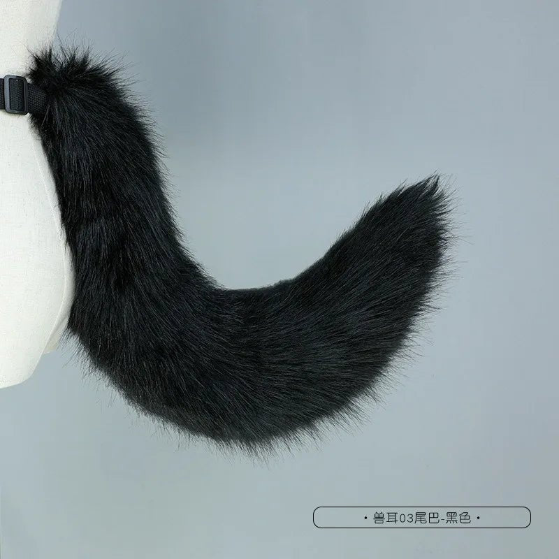 Customized Handmade Plush Simulation Fursuit Animal Tail for Women Halloween Tail Cosplay Accessories - Cozy & Co. Market