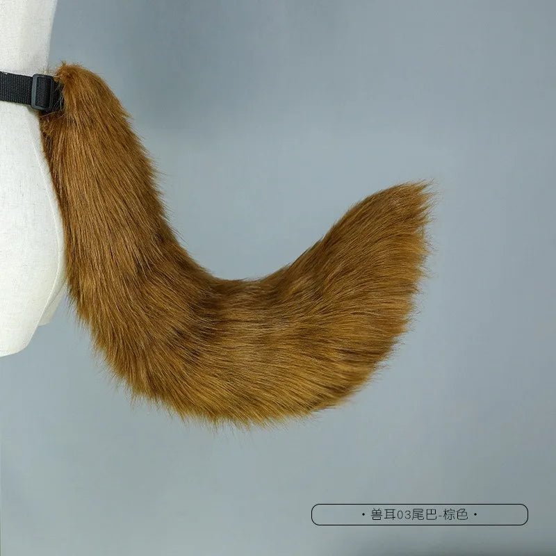 Customized Handmade Plush Simulation Fursuit Animal Tail for Women Halloween Tail Cosplay Accessories - Cozy & Co. Market