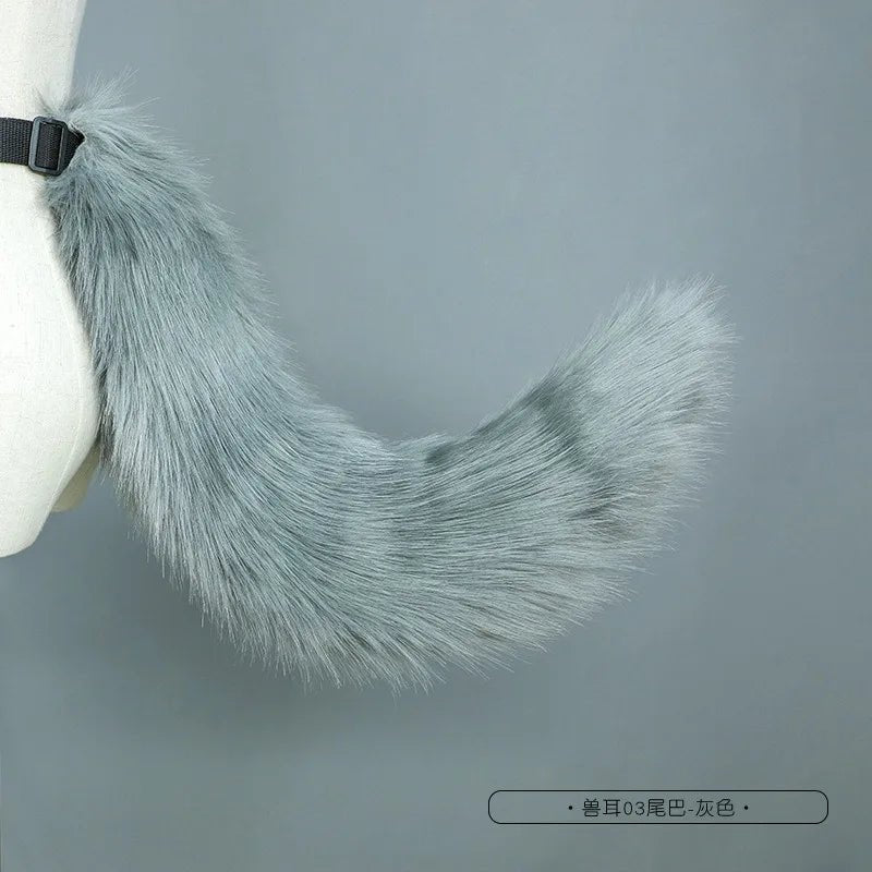 Customized Handmade Plush Simulation Fursuit Animal Tail for Women Halloween Tail Cosplay Accessories - Cozy & Co. Market