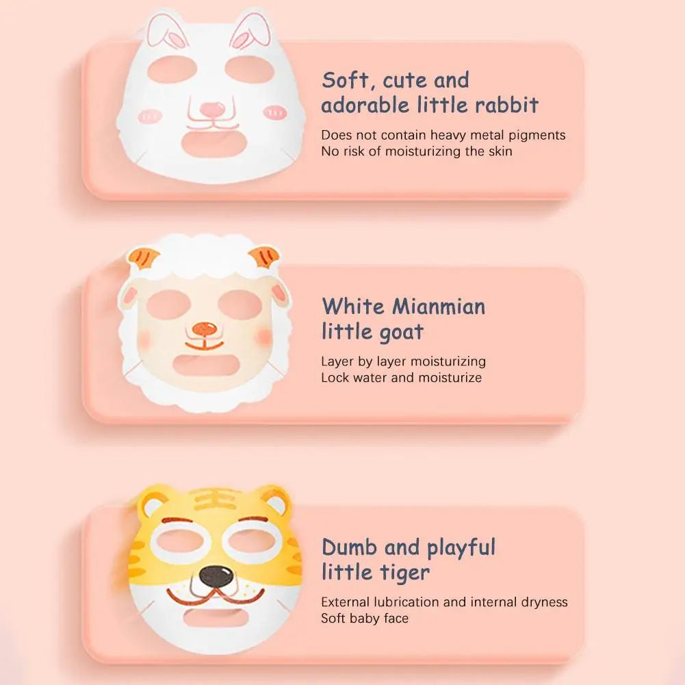 Cute Animal Cartoon Sheet Masks Childrens Spa Facial Masks Nourish For All Skin Types Gentle Moisturizing Brighten Mask Skincare - Cozy & Co. Market