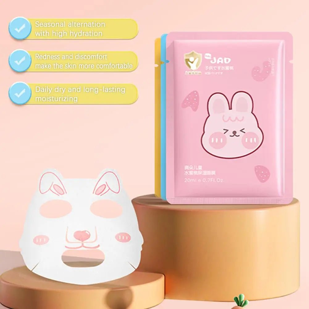 Cute Animal Cartoon Sheet Masks Childrens Spa Facial Masks Nourish For All Skin Types Gentle Moisturizing Brighten Mask Skincare - Cozy & Co. Market
