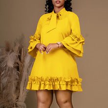 D3310 New Cross-border Amazon European and American Fashion Elegant Ruffled Solid Color Hip African dress - Cozy & Co. Market