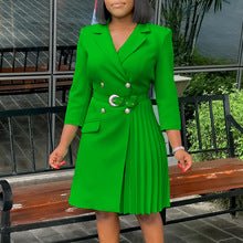 D3310 New Cross-border Amazon European and American Fashion Elegant Ruffled Solid Color Hip African dress - Cozy & Co. Market