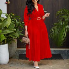 D3310 New Cross-border Amazon European and American Fashion Elegant Ruffled Solid Color Hip African dress - Cozy & Co. Market