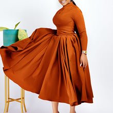 D3310 New Cross-border Amazon European and American Fashion Elegant Ruffled Solid Color Hip African dress - Cozy & Co. Market