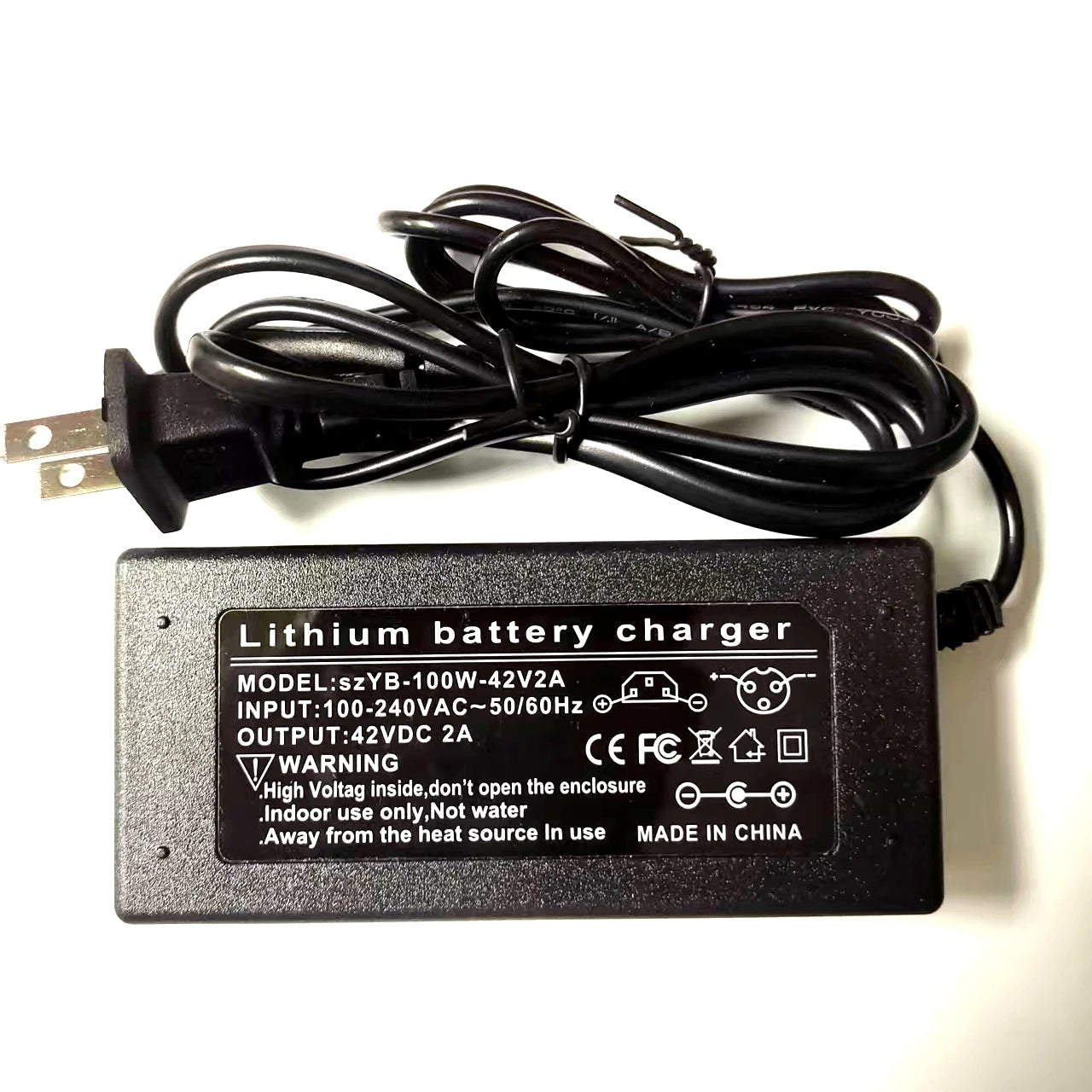 DC42V 2A Universal Lithium Battery Charger Output 9mm 3 Pins For 36V Hoverboard Self-Balancing 100-240V AC Charge EU US Plug - Cozy & Co. Market