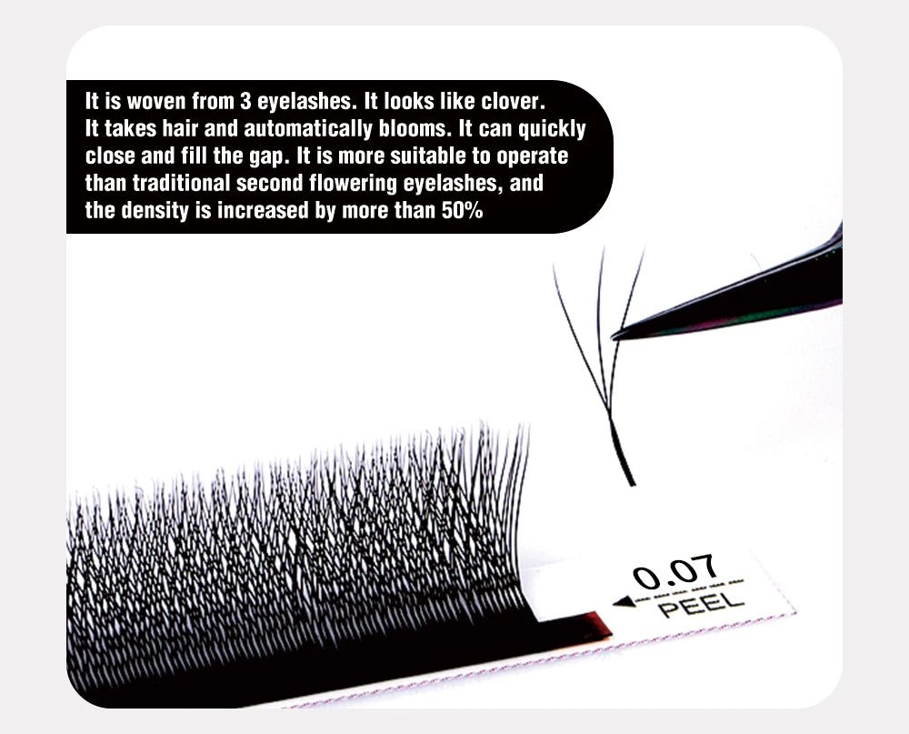 DeceMars 3D W-Shaped Eyelashes Extensions 3 Tip C/D Curl High Quality Idividual Lash - Cozy & Co. Market