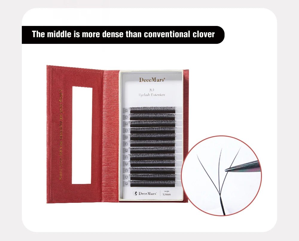 DeceMars 3D W-Shaped Eyelashes Extensions 3 Tip C/D Curl High Quality Idividual Lash - Cozy & Co. Market