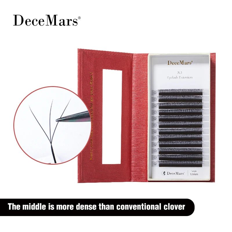 DeceMars 3D W-Shaped Eyelashes Extensions 3 Tip C/D Curl High Quality Idividual Lash - Cozy & Co. Market