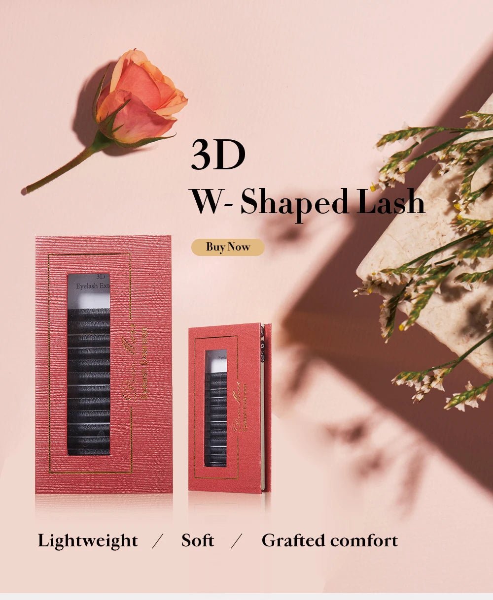 DeceMars 3D W-Shaped Eyelashes Extensions 3 Tip C/D Curl High Quality Idividual Lash - Cozy & Co. Market