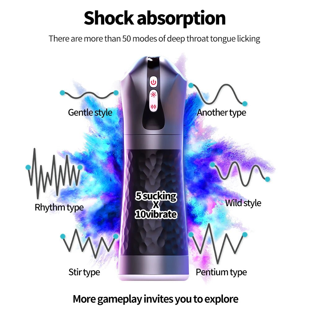 Deep Throat Squeezing Sucking Vibrating Automatic Men Masturbation Aircraft Cup Electric Male Suck Stroker Masturbator Machines - Cozy & Co. Market