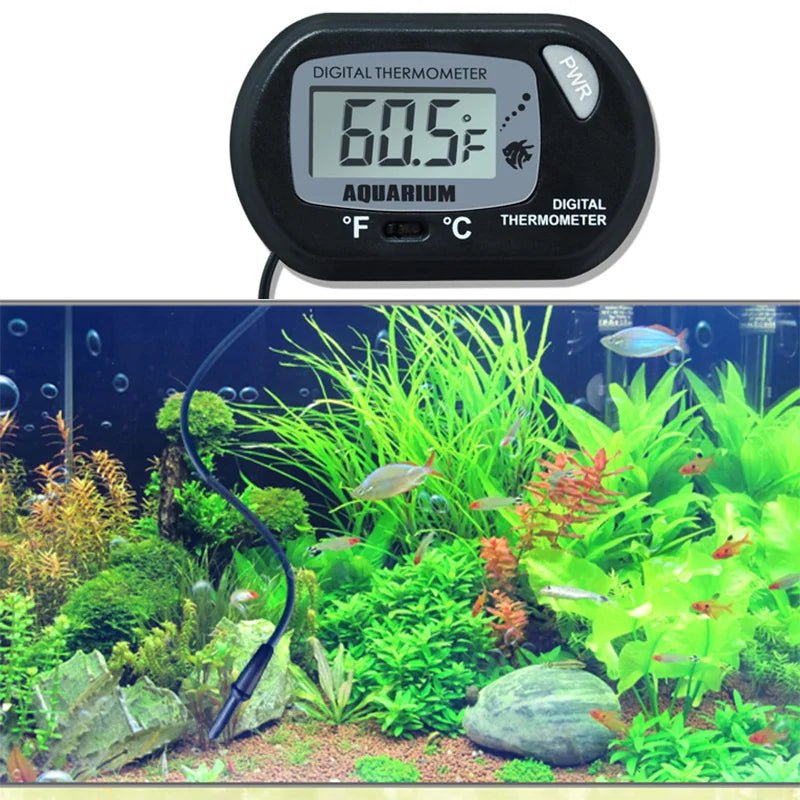 Digital Aquarium Thermometer with Probe Suction Cup Fish Tank Water Electronic Thermometer Measurement Degrees Celsius ℃ - Cozy & Co. Market