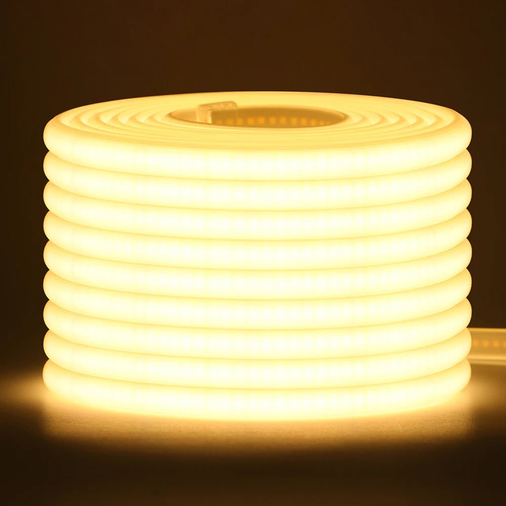 Dimmable 220V COB LED Neon Strip Light Switch Dimmer Power Kit 5m 10m 30m 3000K 4000K 6000K 288 LEDs Flex Tape 0.5m Waterproof - Cozy & Co. Market