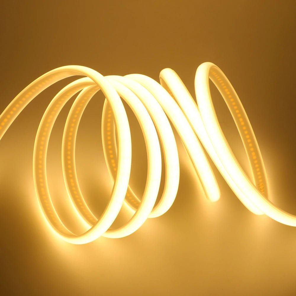Dimmable 220V COB LED Neon Strip Light Switch Dimmer Power Kit 5m 10m 30m 3000K 4000K 6000K 288 LEDs Flex Tape 0.5m Waterproof - Cozy & Co. Market