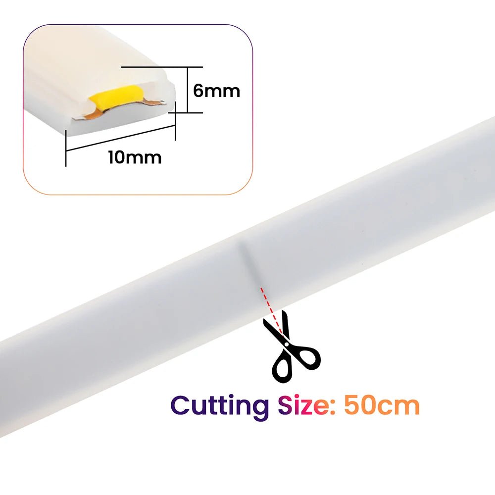 Dimmable 220V COB LED Neon Strip Light Switch Dimmer Power Kit 5m 10m 30m 3000K 4000K 6000K 288 LEDs Flex Tape 0.5m Waterproof - Cozy & Co. Market