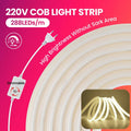 Dimmable 220V COB LED Neon Strip Light Switch Dimmer Power Kit 5m 10m 30m 3000K 4000K 6000K 288 LEDs Flex Tape 0.5m Waterproof - Cozy & Co. Market