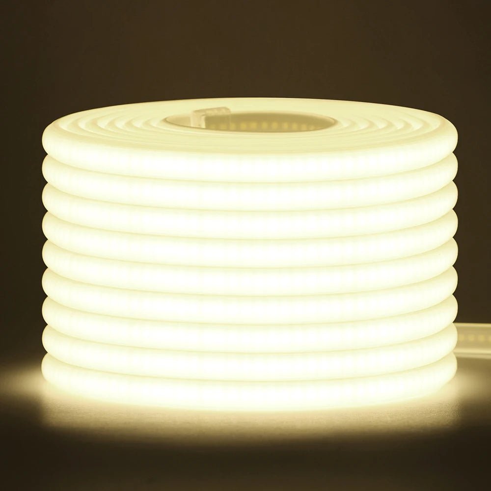 Dimmable 220V COB LED Neon Strip Light Switch Dimmer Power Kit 5m 10m 30m 3000K 4000K 6000K 288 LEDs Flex Tape 0.5m Waterproof - Cozy & Co. Market