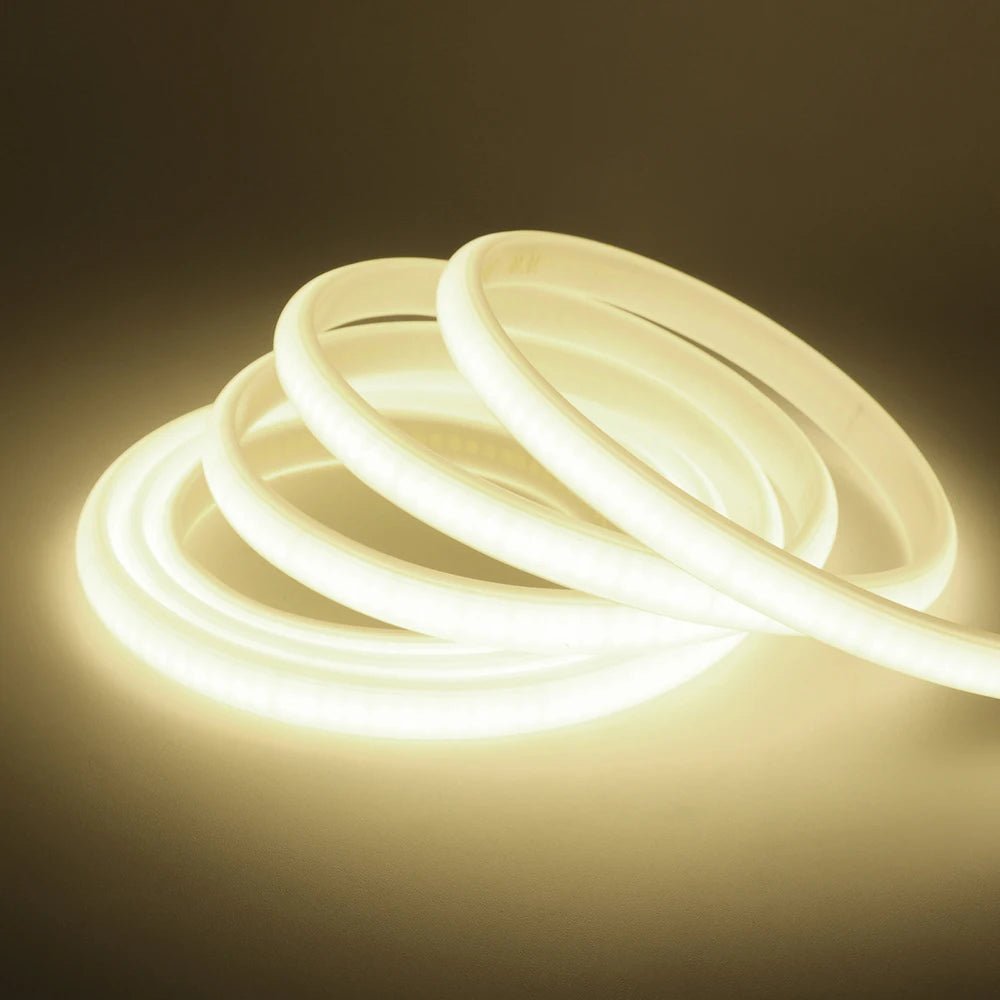 Dimmable 220V COB LED Neon Strip Light Switch Dimmer Power Kit 5m 10m 30m 3000K 4000K 6000K 288 LEDs Flex Tape 0.5m Waterproof - Cozy & Co. Market